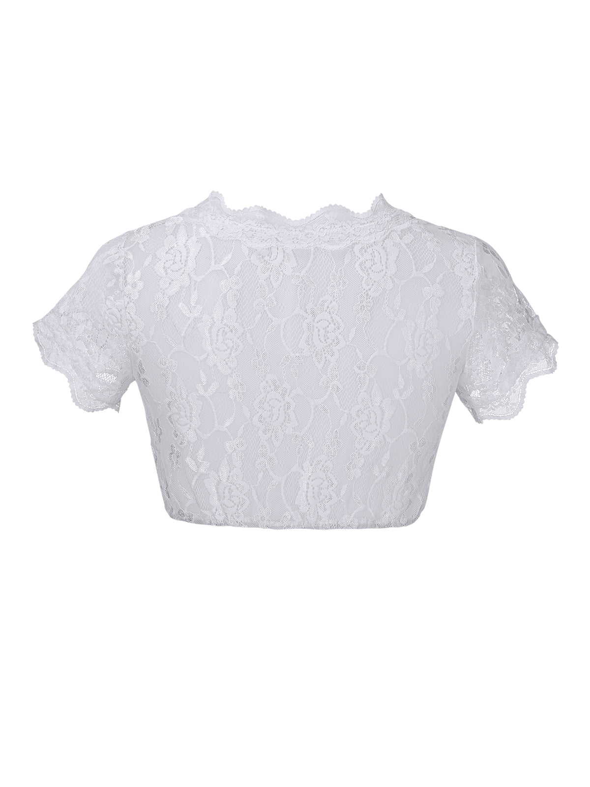 Jasmin Dirndlbluse im femininen Trachtenlook – Weiß