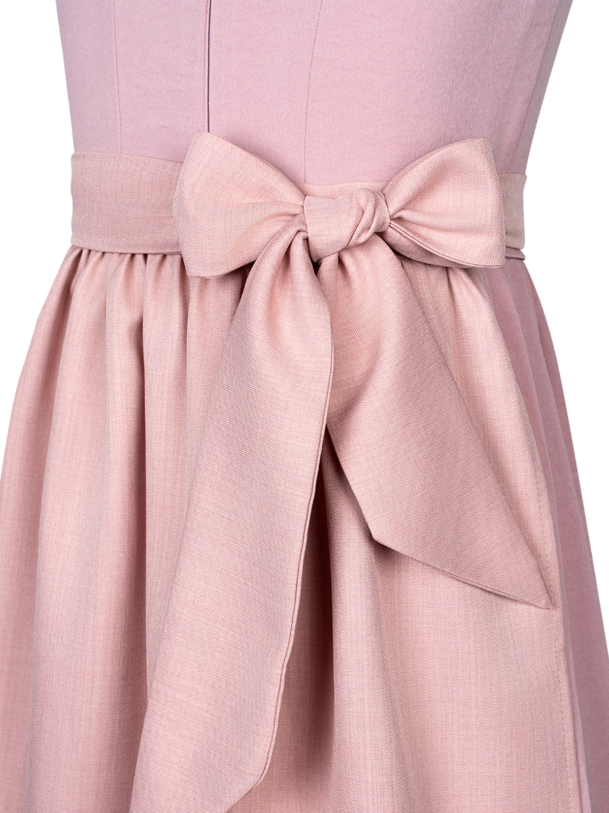 Kinder Dirndl Fabia in Rosa mit Gerader Ausschnitt