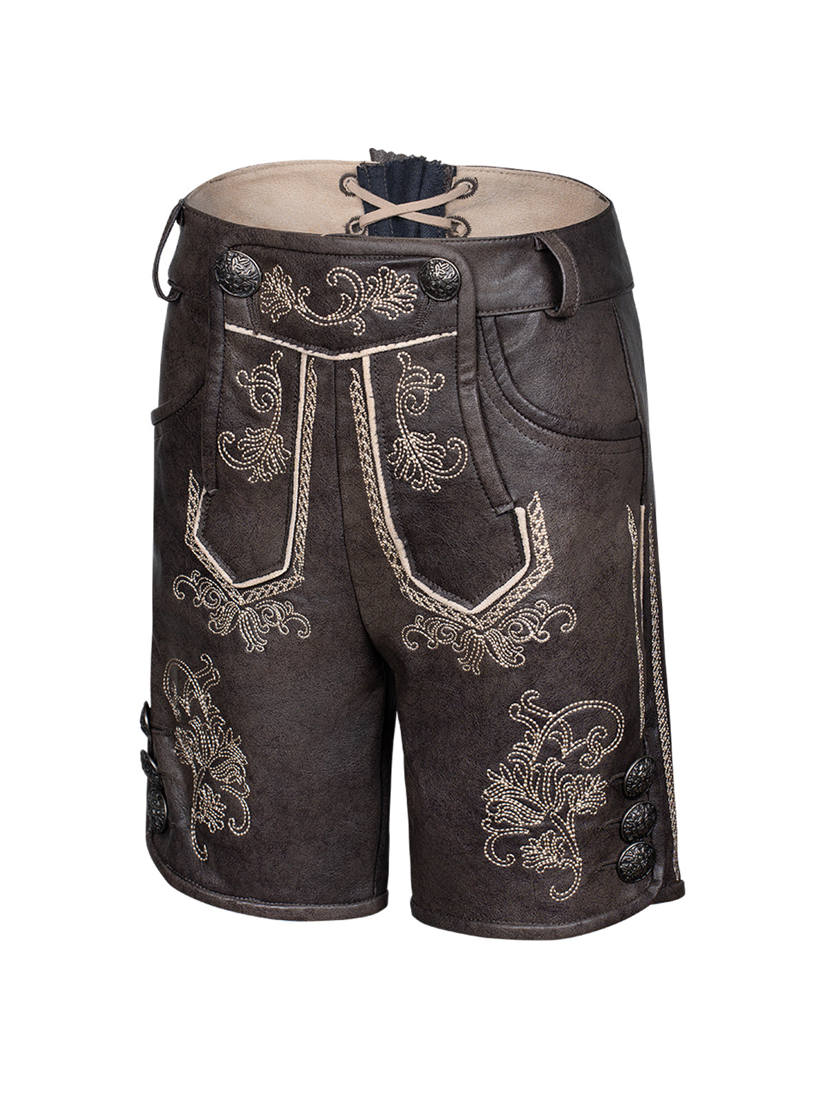 Tarius – Traditionelle Lederhose für Kinder in Dunkelbraune