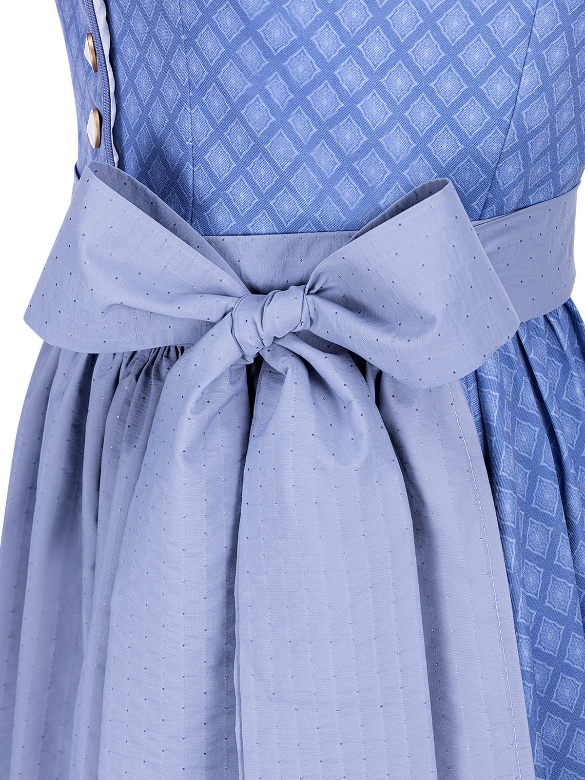 Damen Dirndl Daniela in Blau – Herz-Ausschnitt