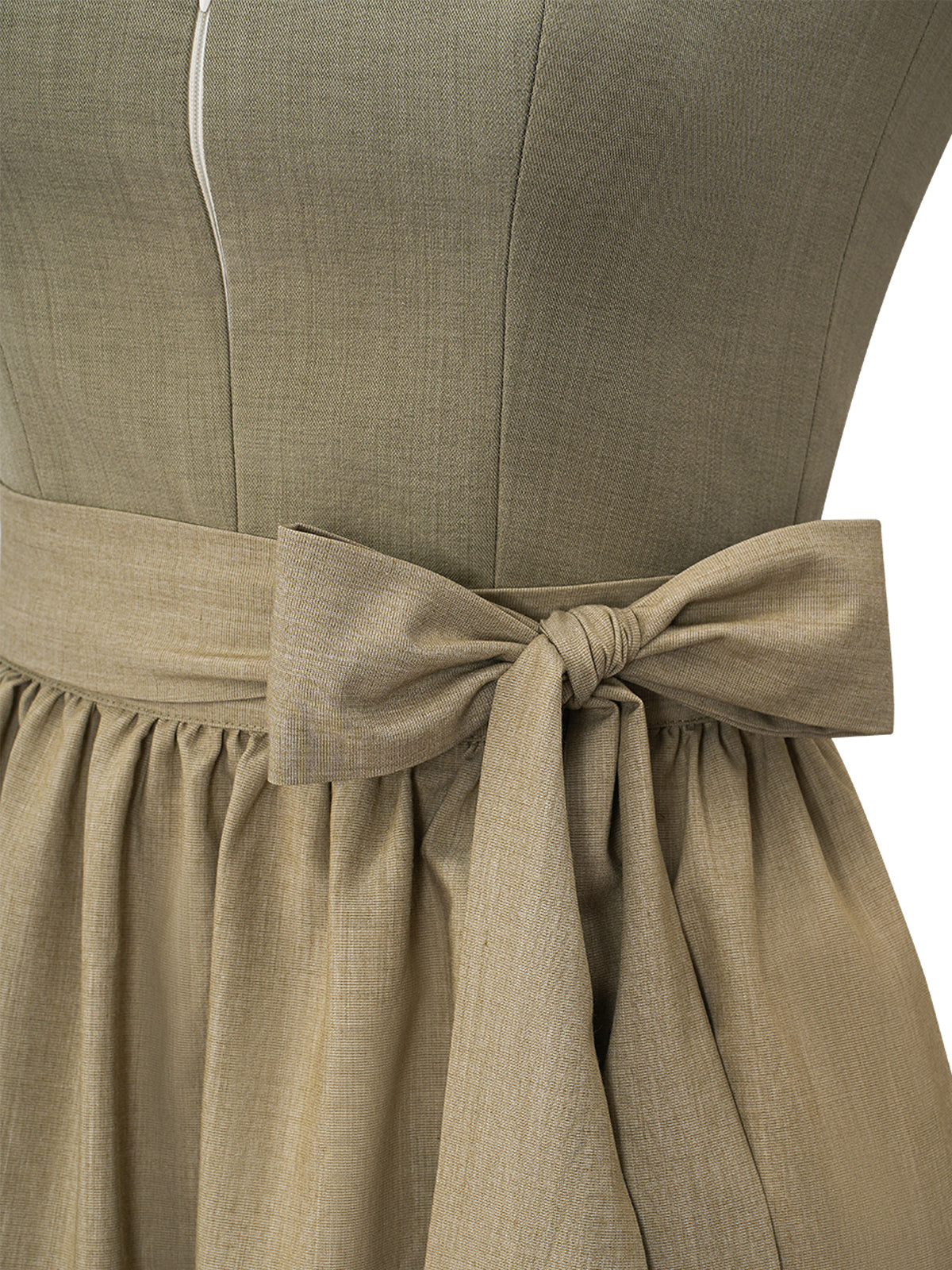 Damen Dirndl Vanessa in Grün – Gerader Ausschnitt