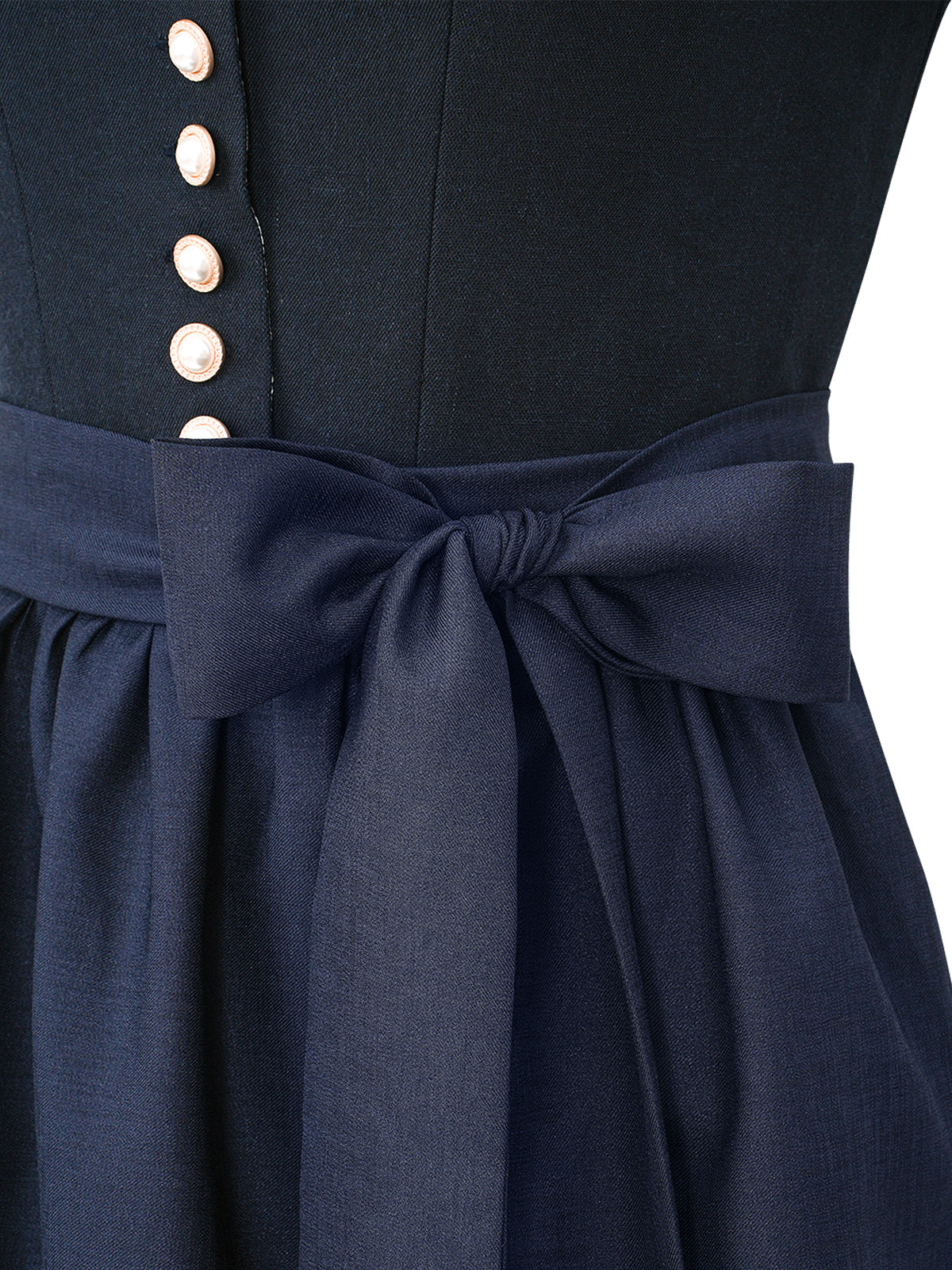 Damen Dirndl Ava in Blau – Herz-Ausschnitt