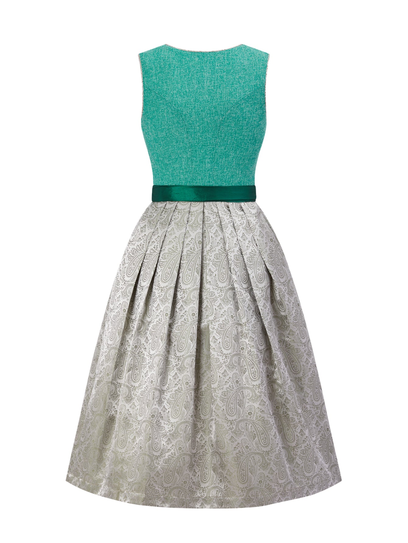 Damen Dirndl Hailey in Grün – Herz-Ausschnitt