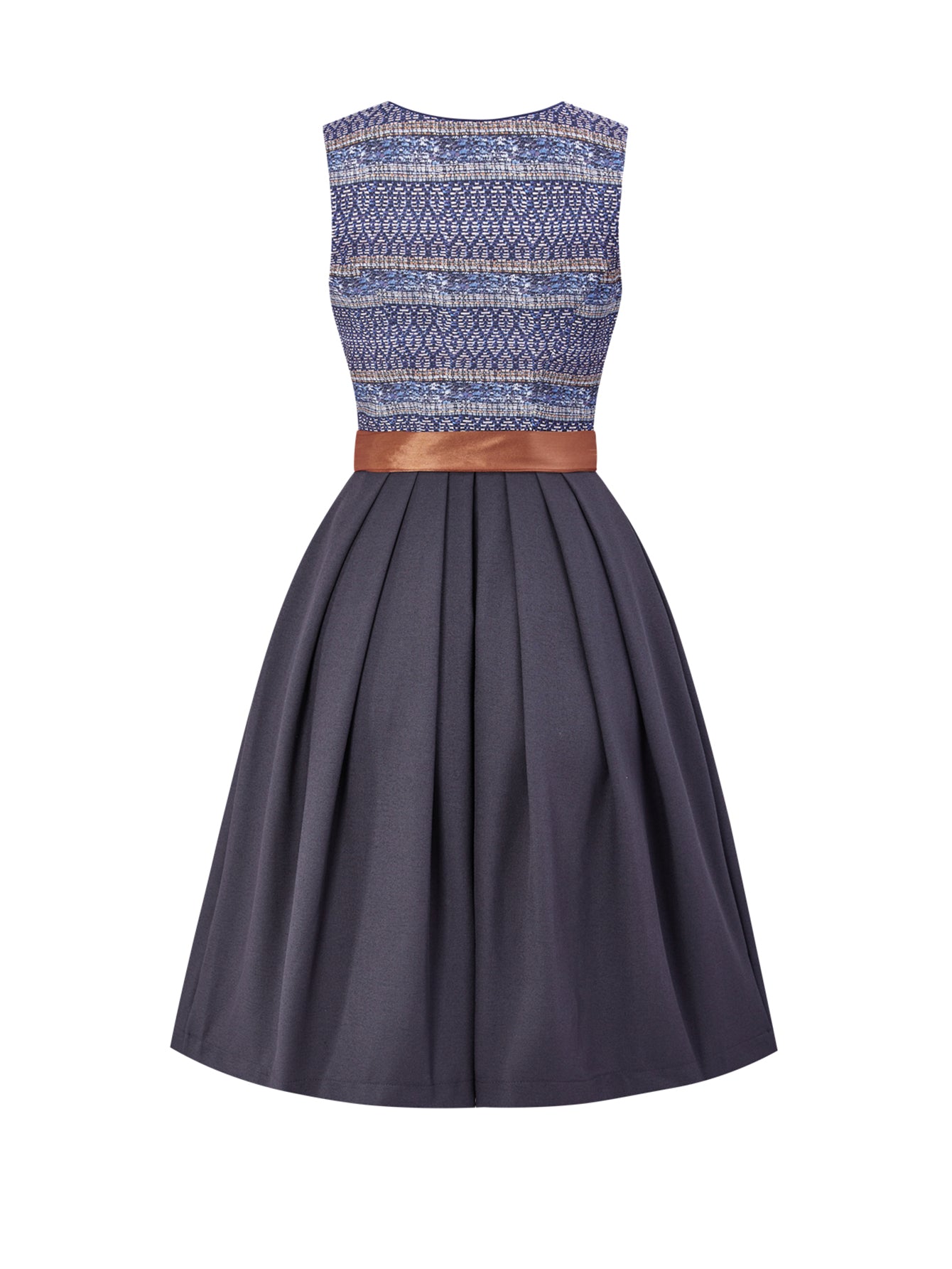 Trachten-Dirndl Lotta | Blau | Gerader Ausschnitt