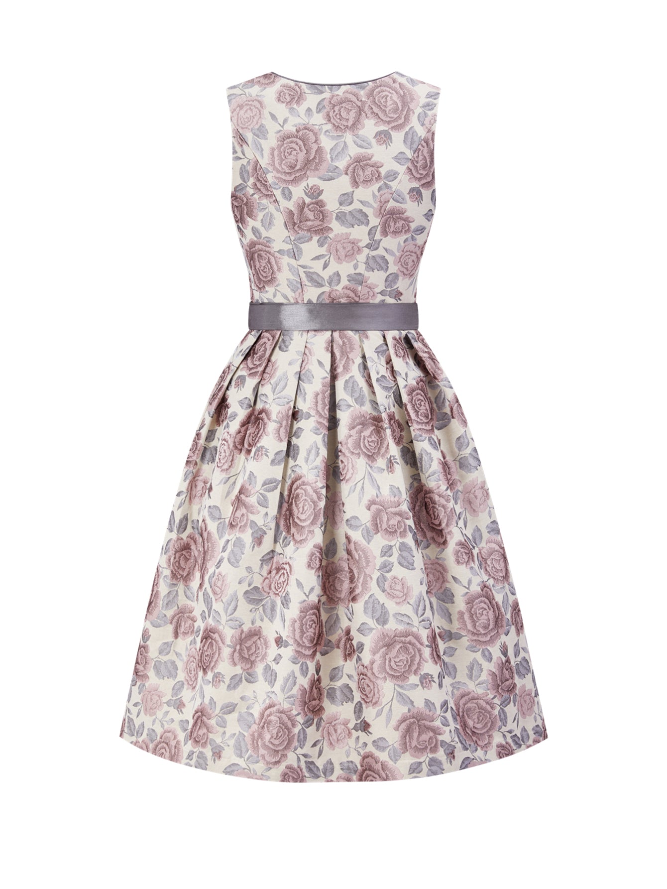 Dirndl Sarina in Grau mit Gerader Ausschnitt