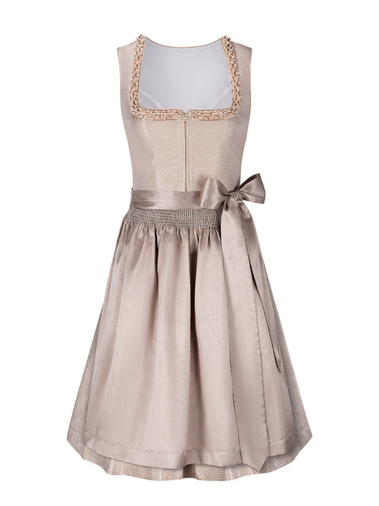 Mila Dirndl im klassischen Trachtenstil – Beige