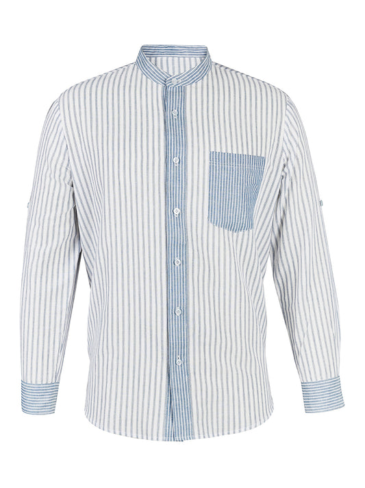 Herren Trachtenhemd Moosach mit Langarm – Blau