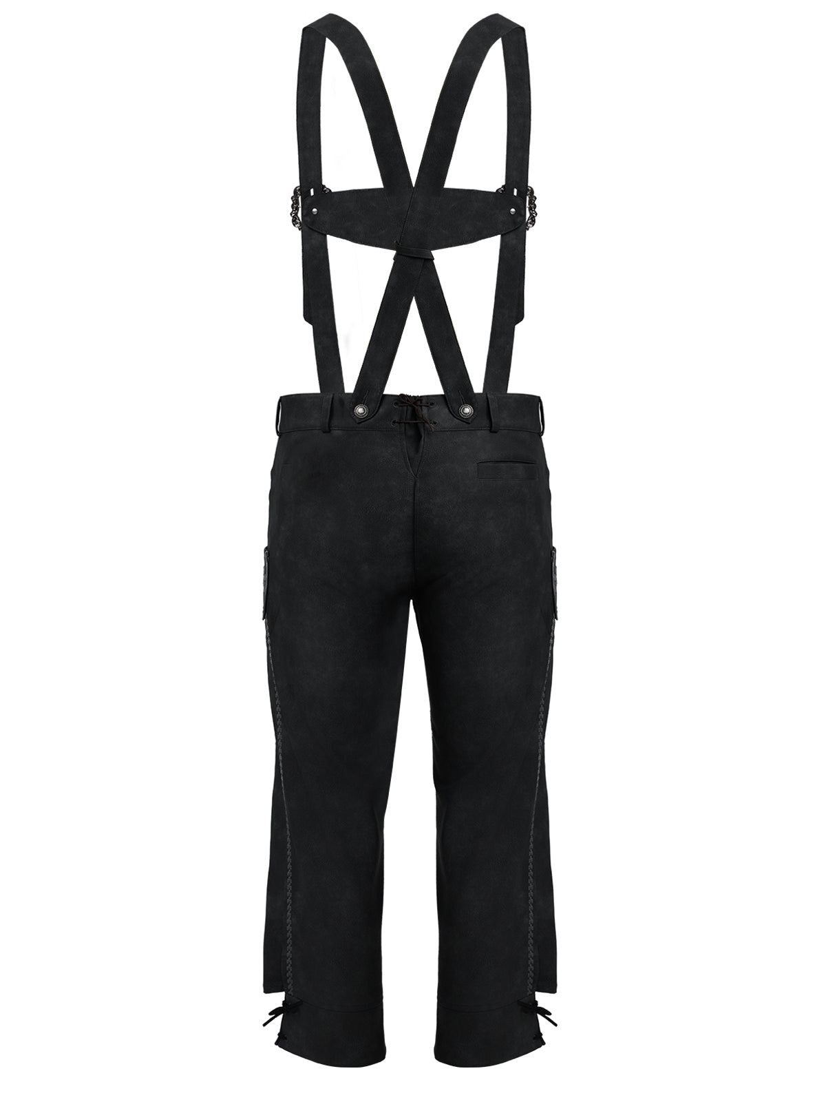 Trachtenlederhose Theodor | Schwarzgrau | Stickereien