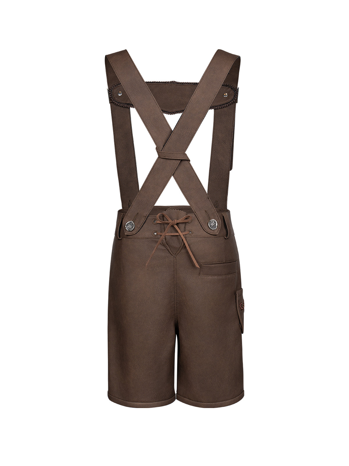 Kinder Lederhose Norma in Braun mit Stickereien