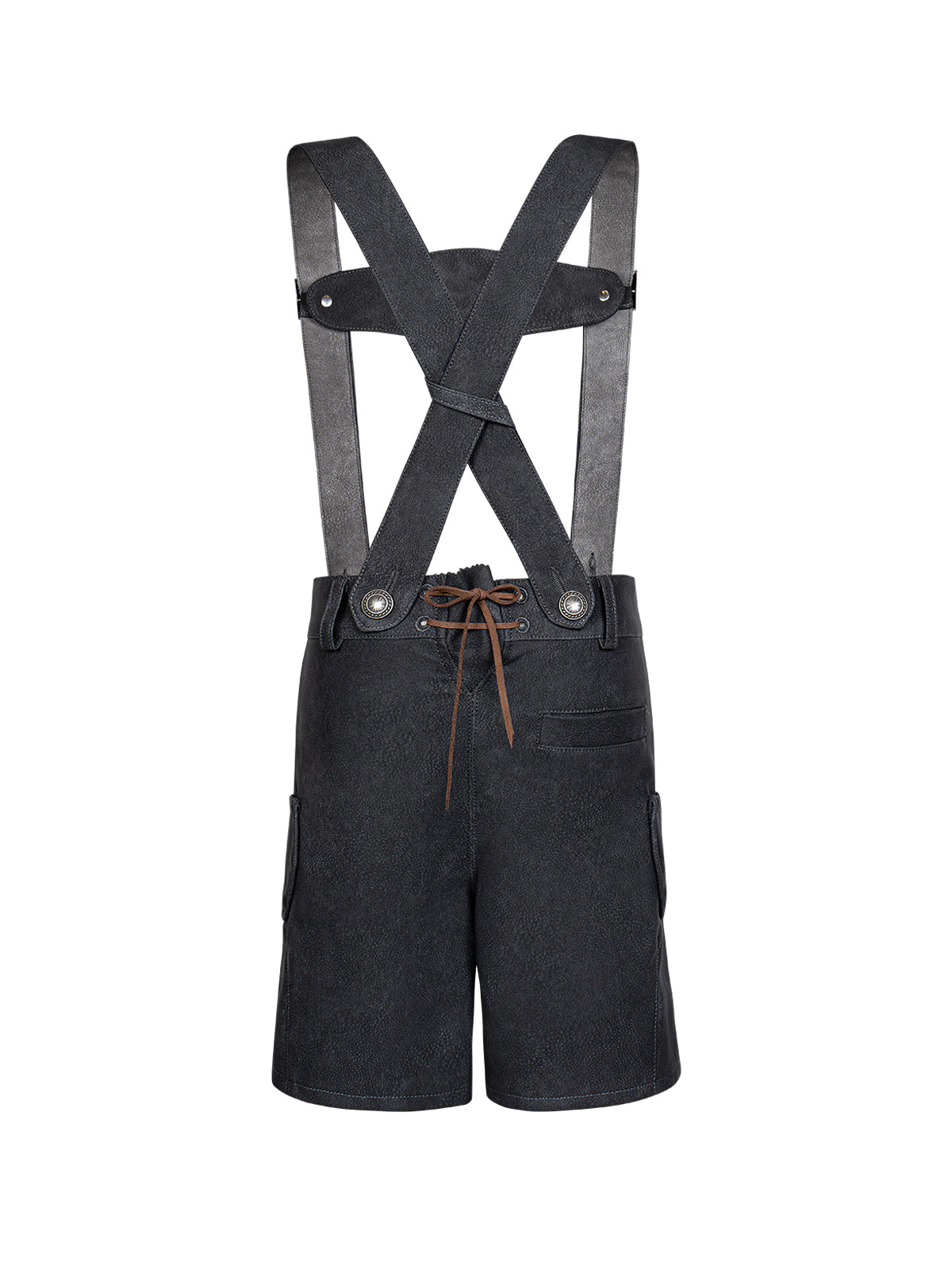 Trachtenlederhose für Kinder Norma | Schwarzgrau | Stickereien