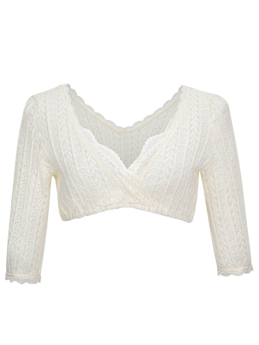 Vera – Elegante Trachtenbluse mit Halbarm