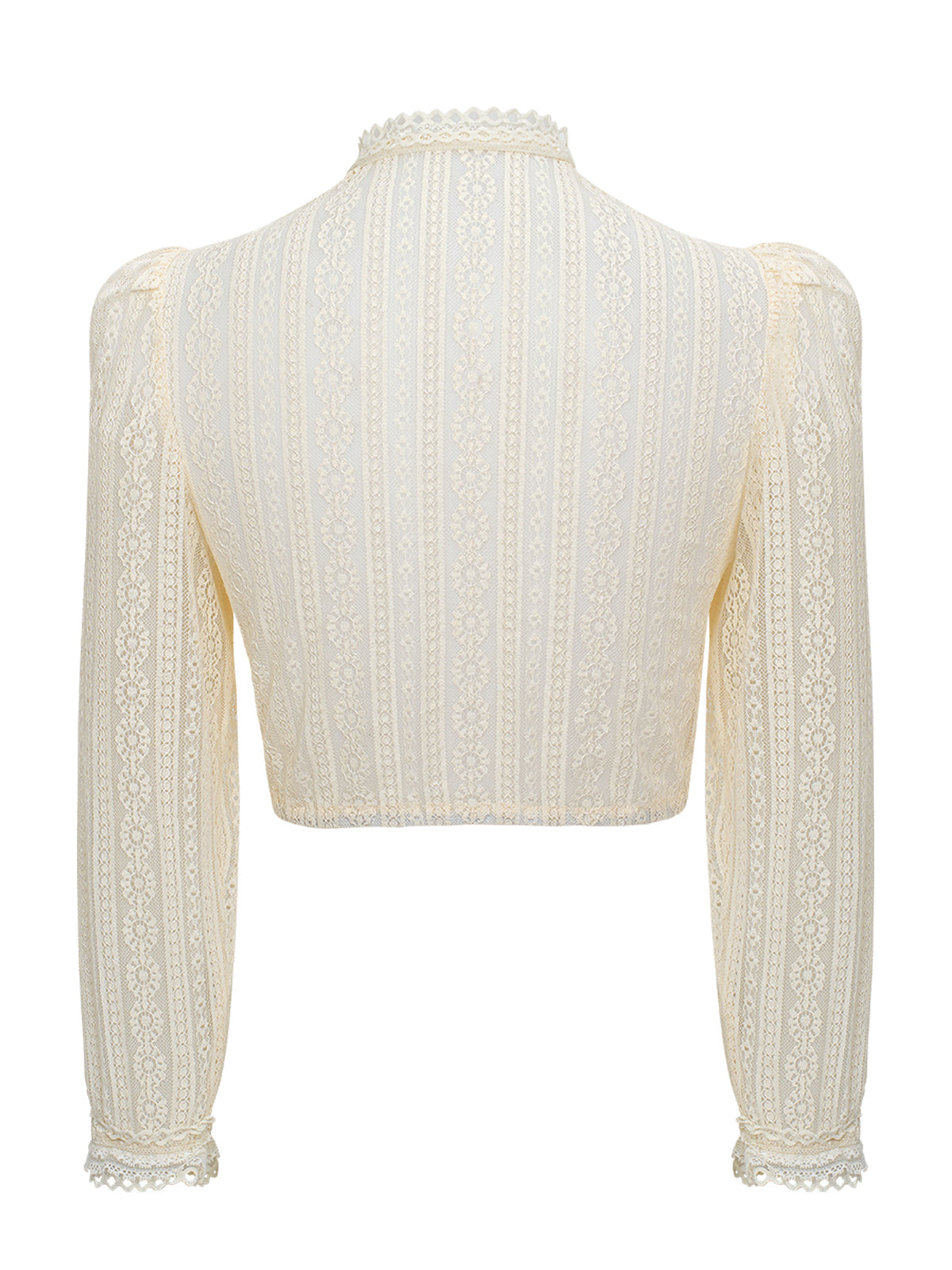Bluse zum Dirndl Velin | Beige | Hochgeschlossen