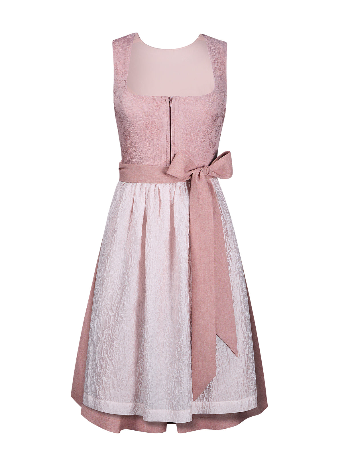 Anja | Traditionelles Dirndl | Rosa | Gerader Ausschnitt