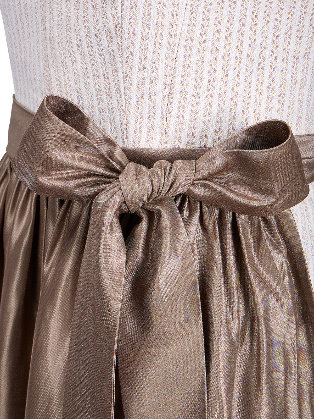 Dirndl Helena in Beige mit Gerader Ausschnitt