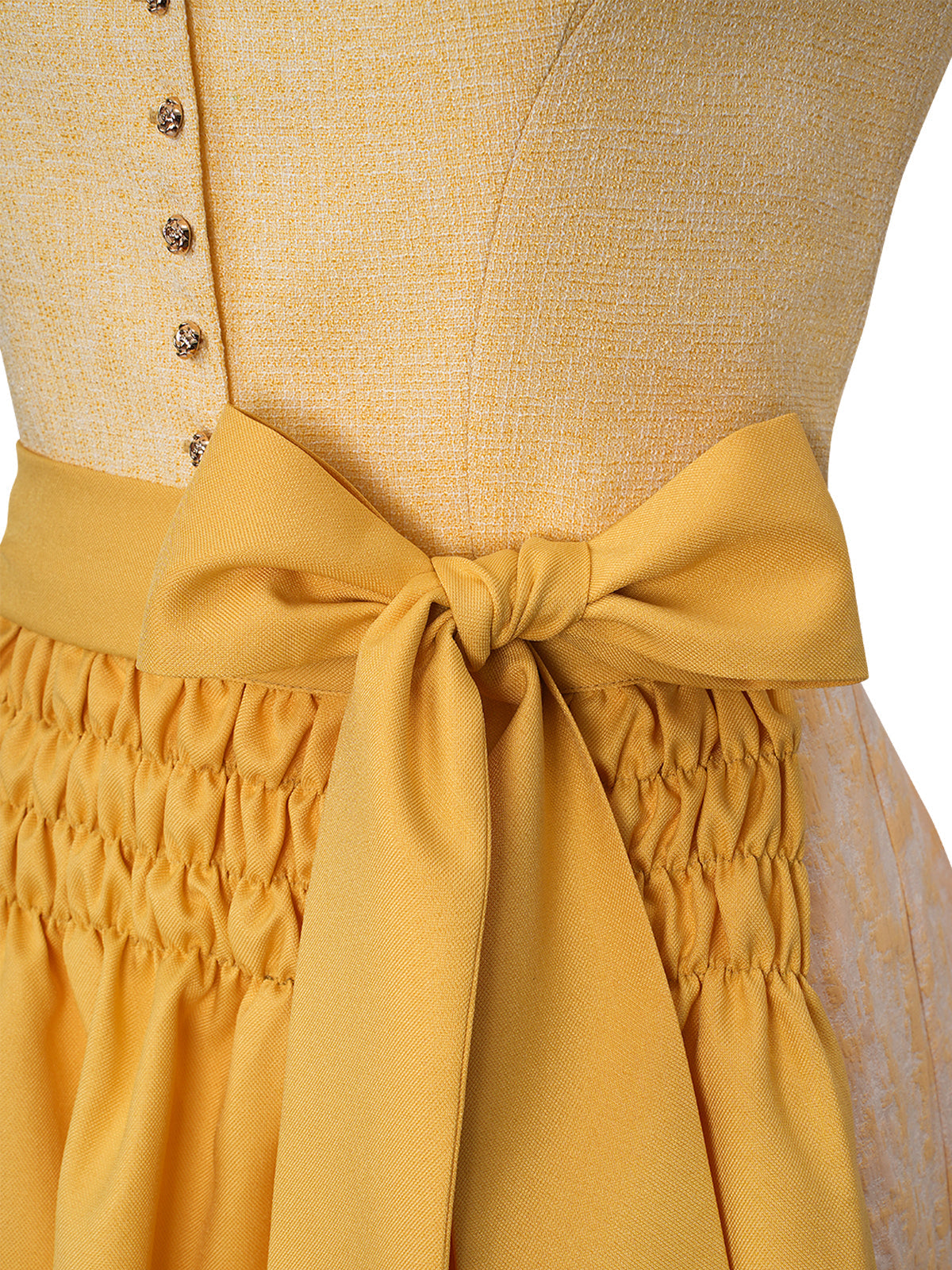 Yasmin | Traditionelles Dirndl | Gelb | Gerader Ausschnitt