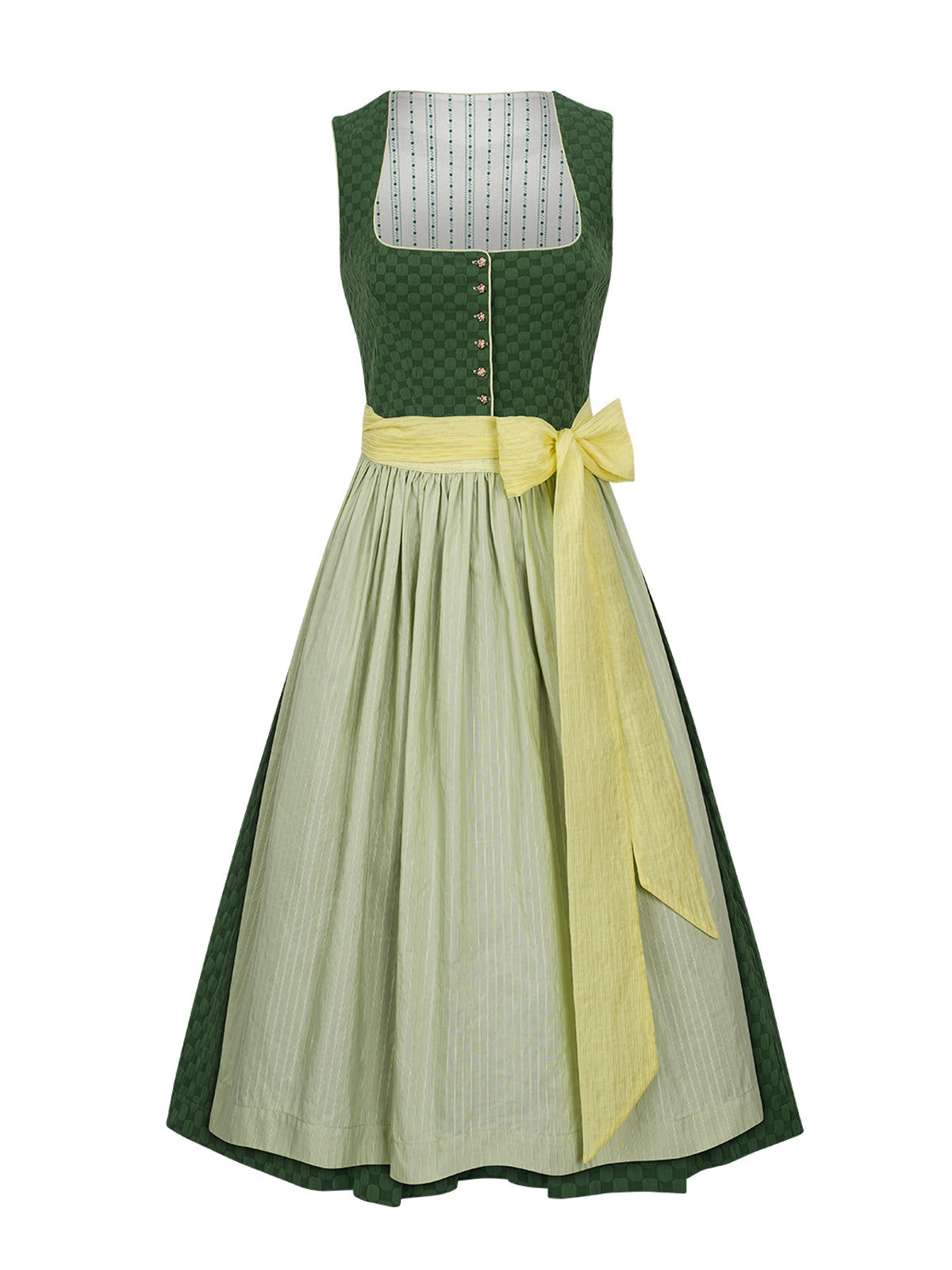 Trachten-Dirndl Rowan | Grün | Gerader Ausschnitt