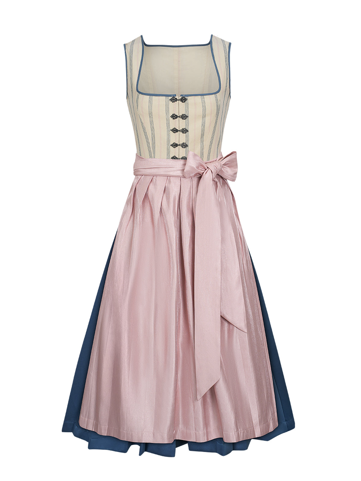 Trachten-Dirndl Janet | Beige | Gerader Ausschnitt