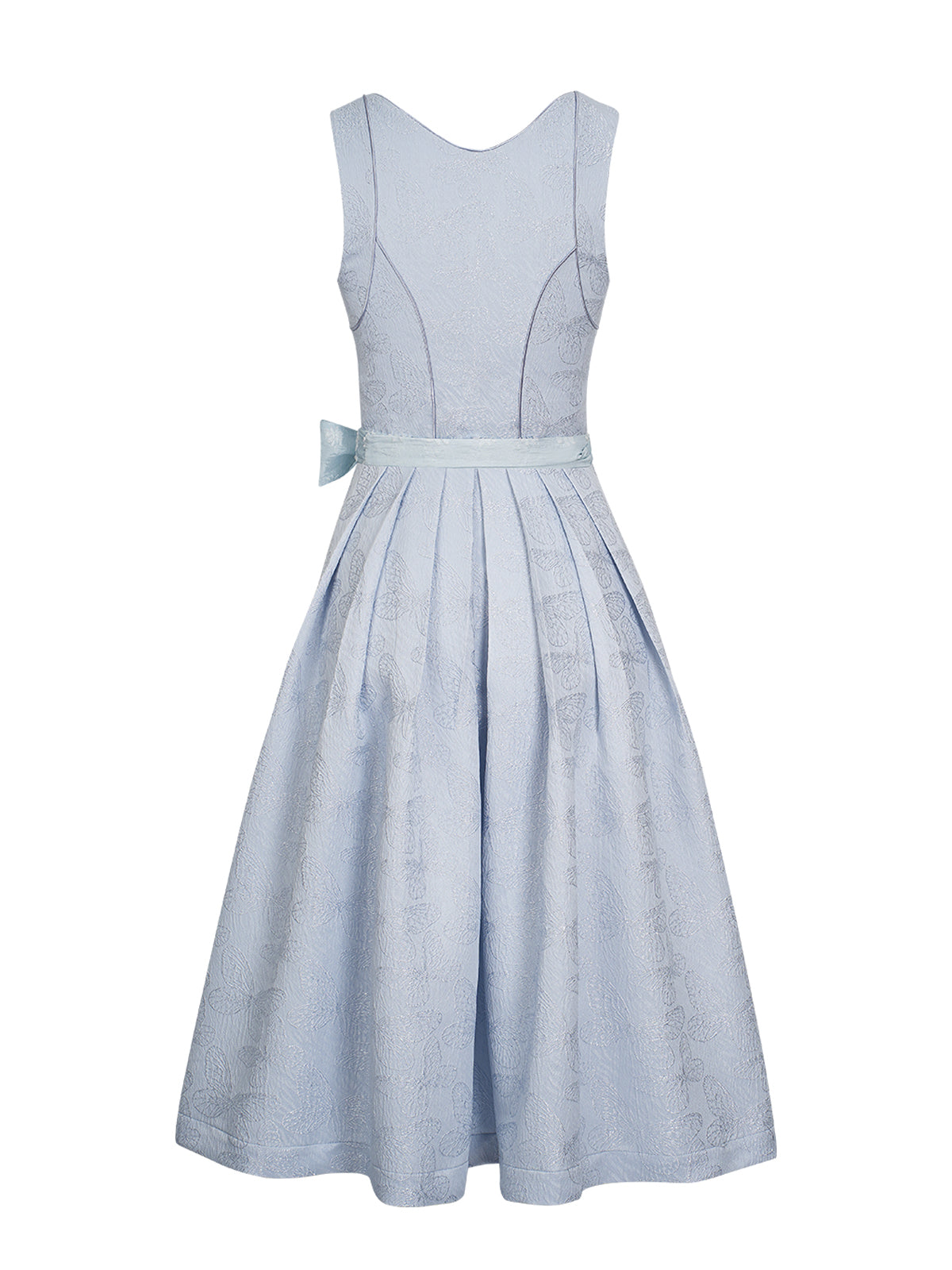 Damen Dirndl Lobby in Blau – Gerader Ausschnitt