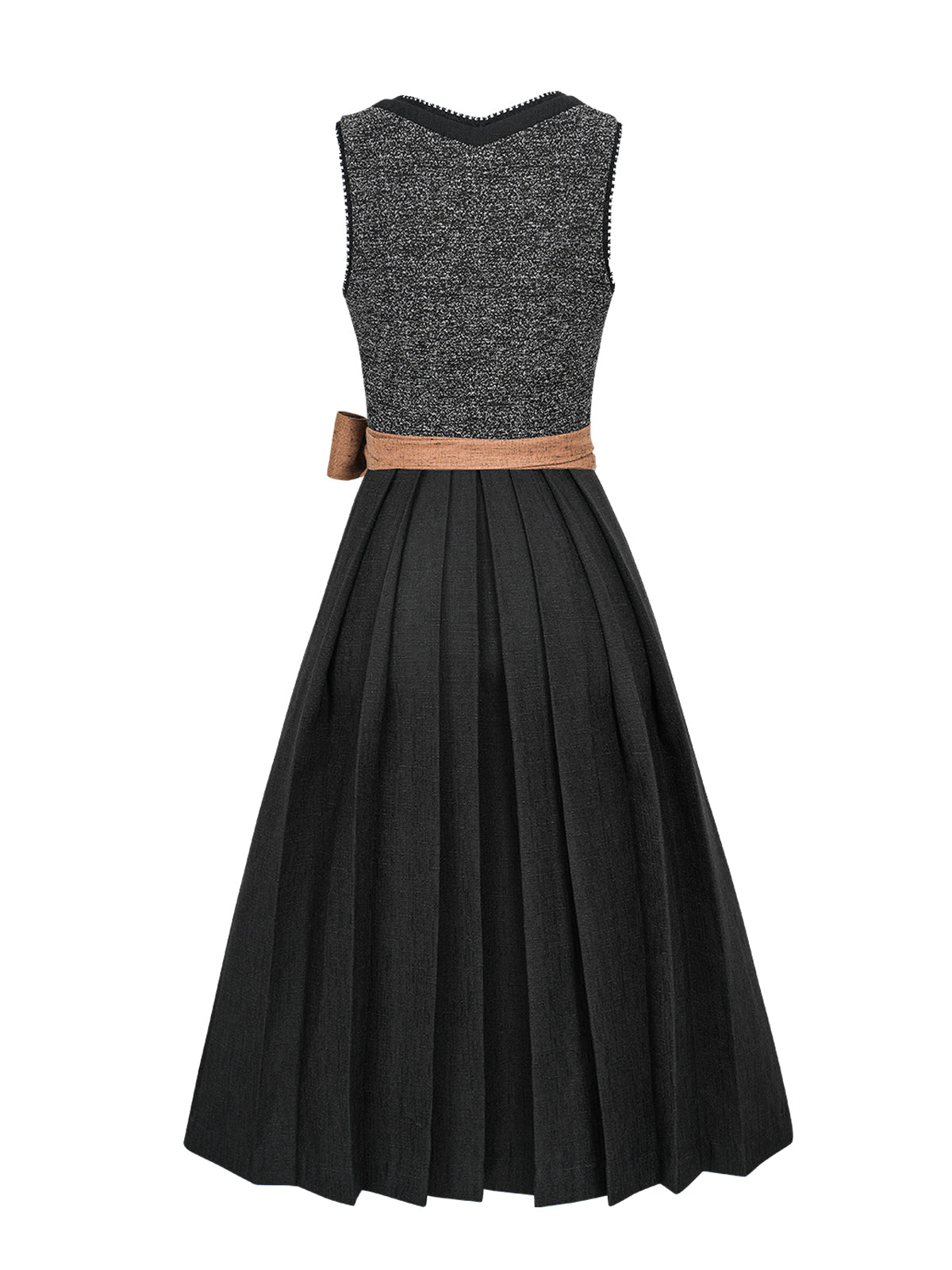 Dirndl Anemone in Schwarz mit Gerader Ausschnitt