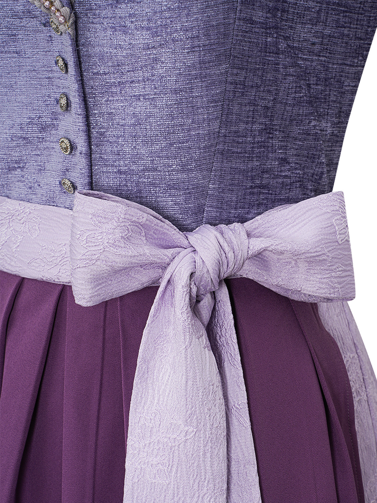 Damen Dirndl Ginny in Lila – Herz-Ausschnitt