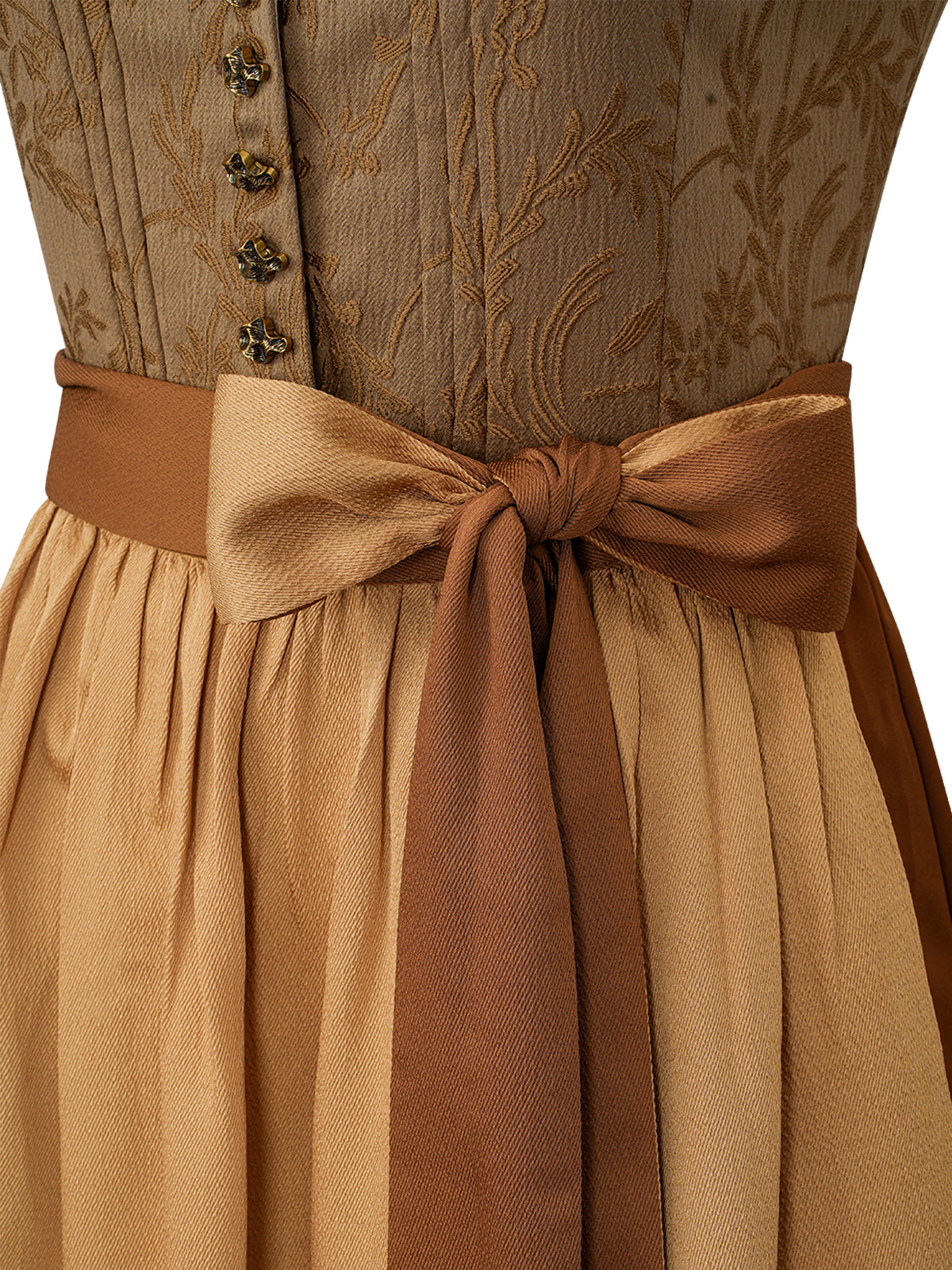 Dirndl Resi in Gelb mit Herz-Ausschnitt