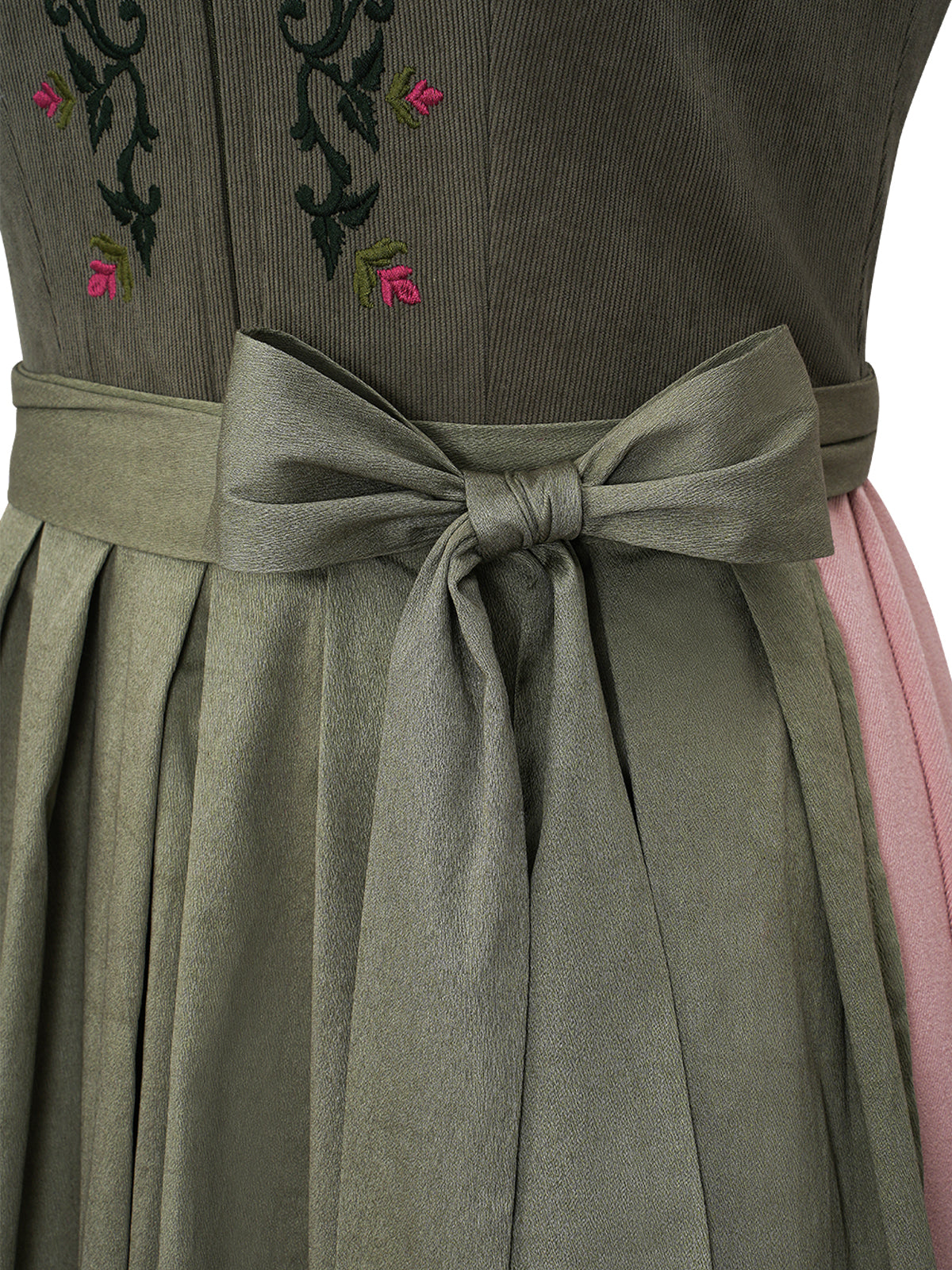 Lois | Traditionelles Dirndl | Grün | Herz-Ausschnitt