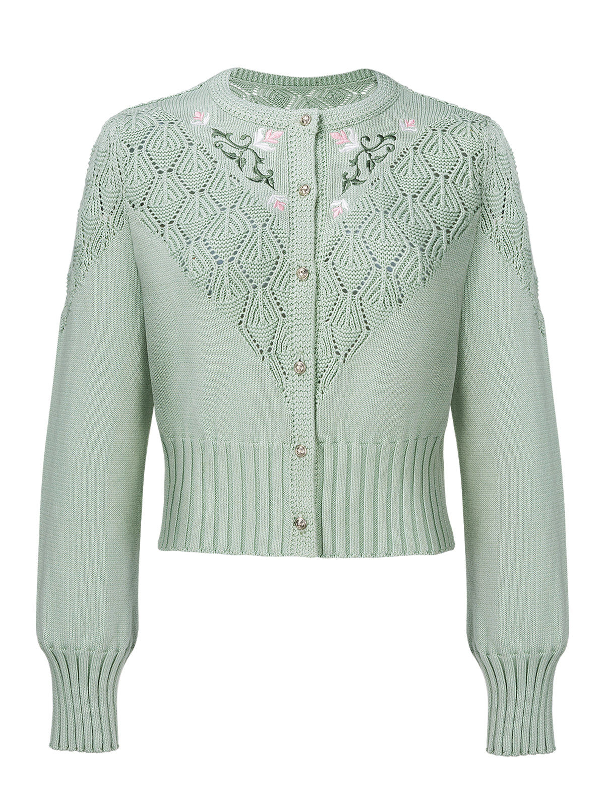 Klassische Trachtenjacke aus Strick – Hanne – Grün