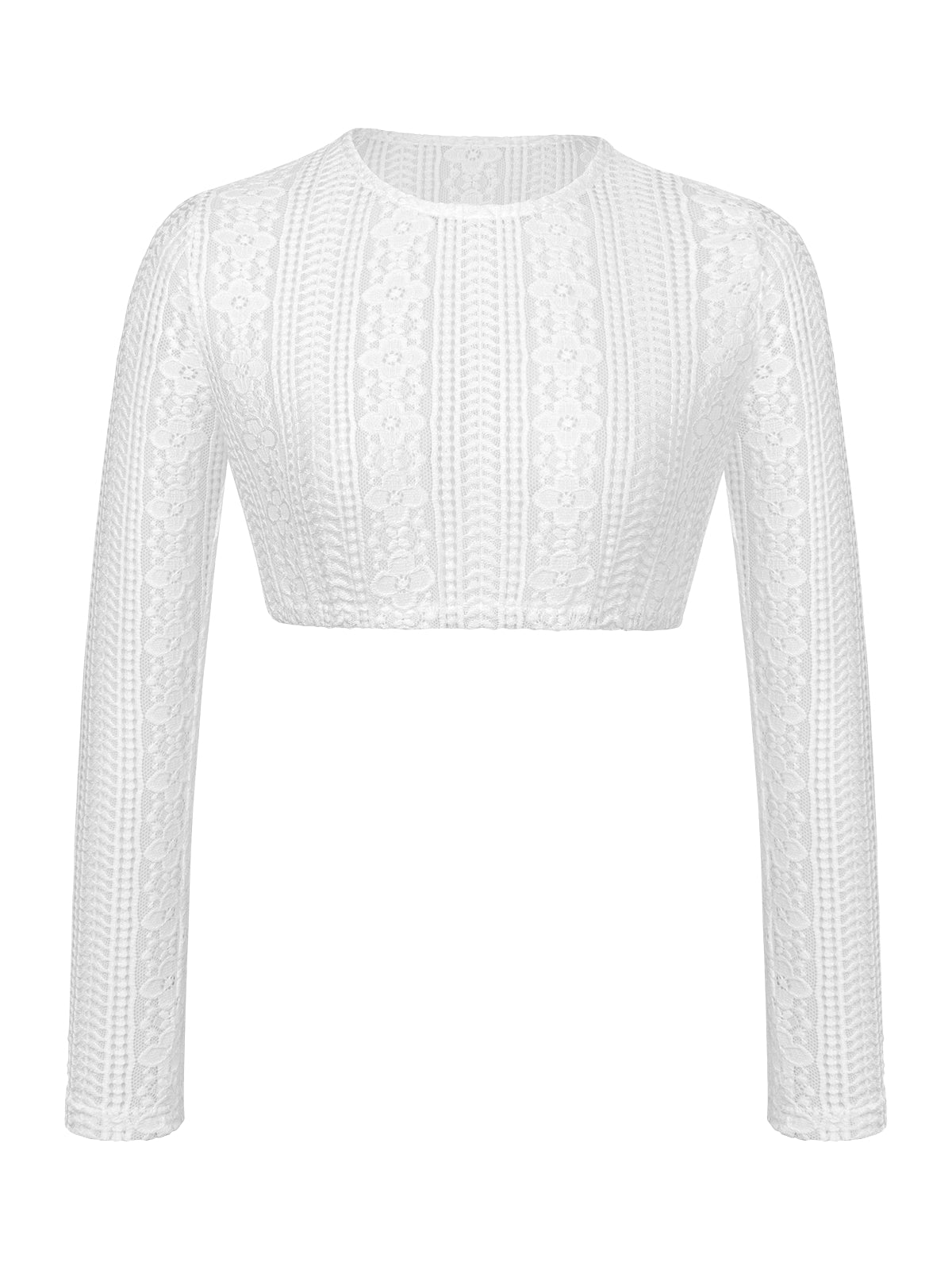 Dirndlbluse Aney in Weiß mit Rundhals