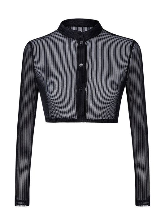 Trachtenbluse Liss – Langarm, Schwarz