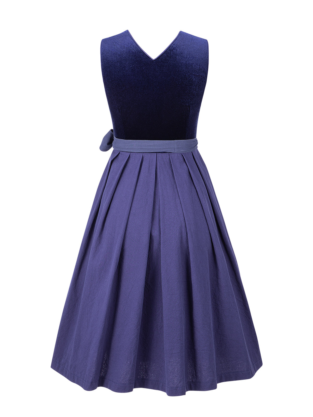 Dirndl Melisa in Blau mit Gerader Ausschnitt