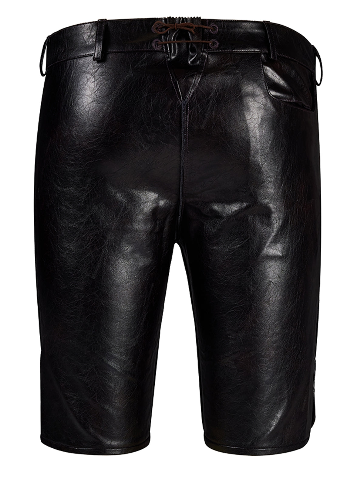 Lederhose Ludwig in Schwarz mit Stickereien