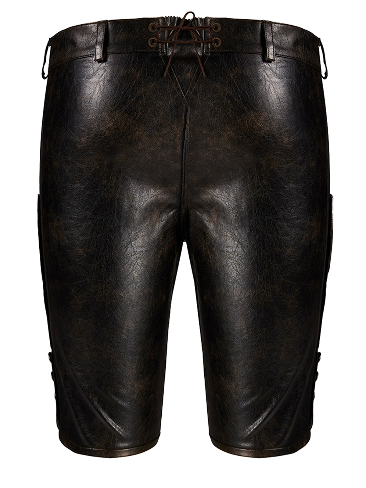 Ludwig – Traditionelle Herren Lederhose in Dunkelbraune