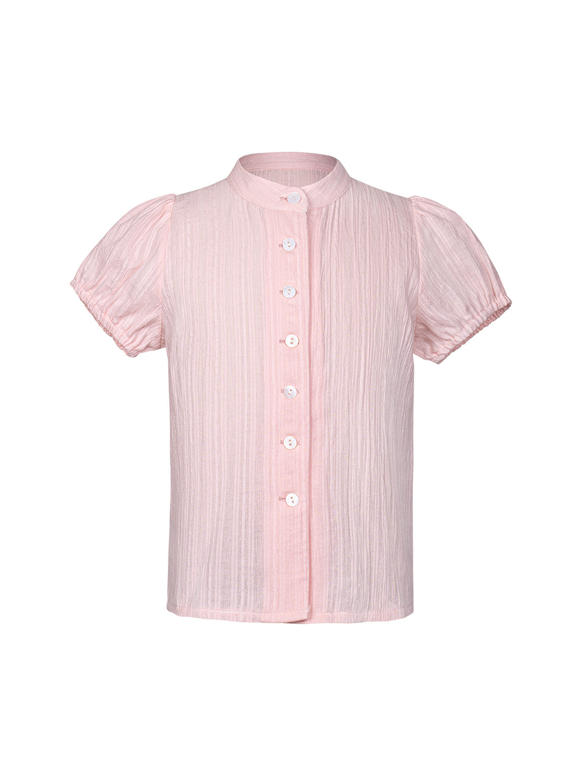 Mädchenbluse Kaka | Rosa | Hochgeschlossen