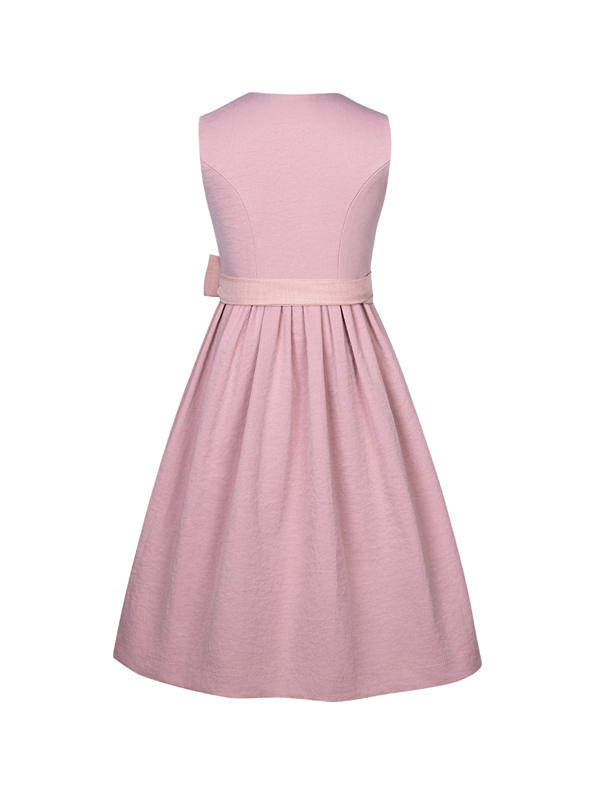 Kinder Dirndl Fabia in Rosa mit Gerader Ausschnitt