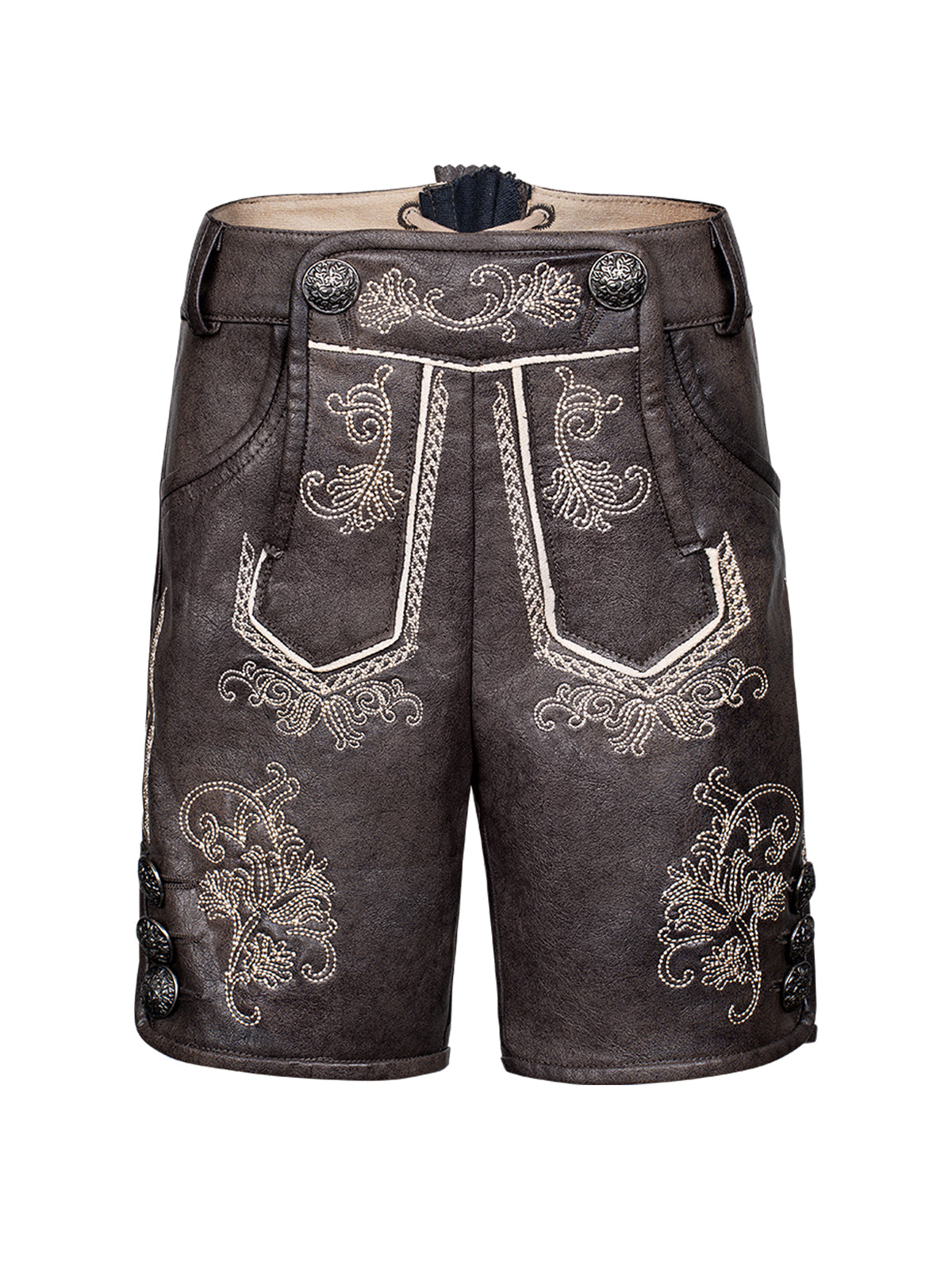 Tarius – Traditionelle Lederhose für Kinder in Dunkelbraune