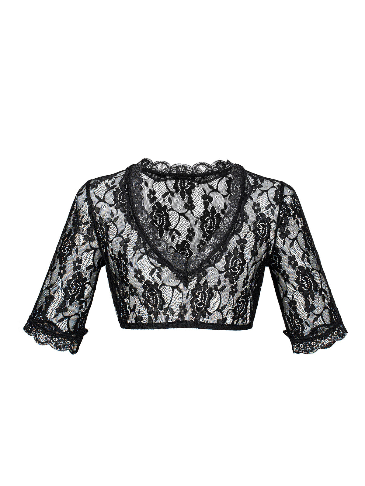 Anette Dirndlbluse im femininen Trachtenlook – Schwarz