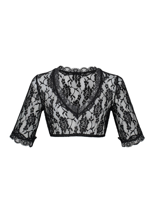 Anette Dirndlbluse im femininen Trachtenlook – Schwarz