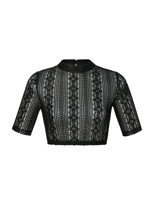 Inga – Elegante Trachtenbluse mit Halbarm