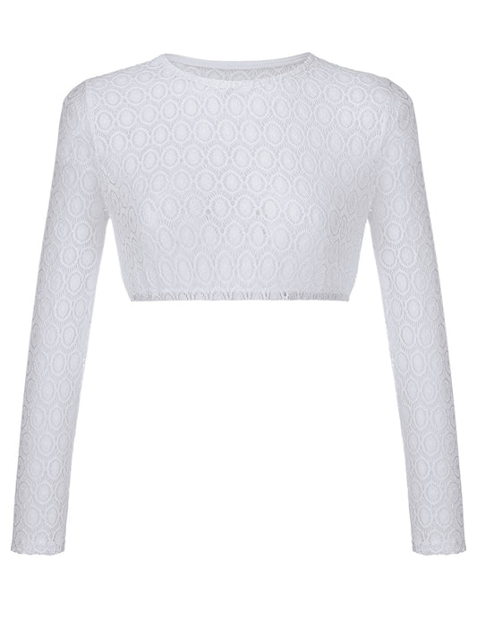 Bluse zum Dirndl Ronja | Weiß | Rundhals