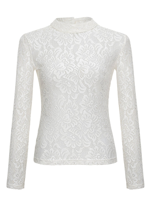 Festliche Bluse Manie | Weiß | Langarm