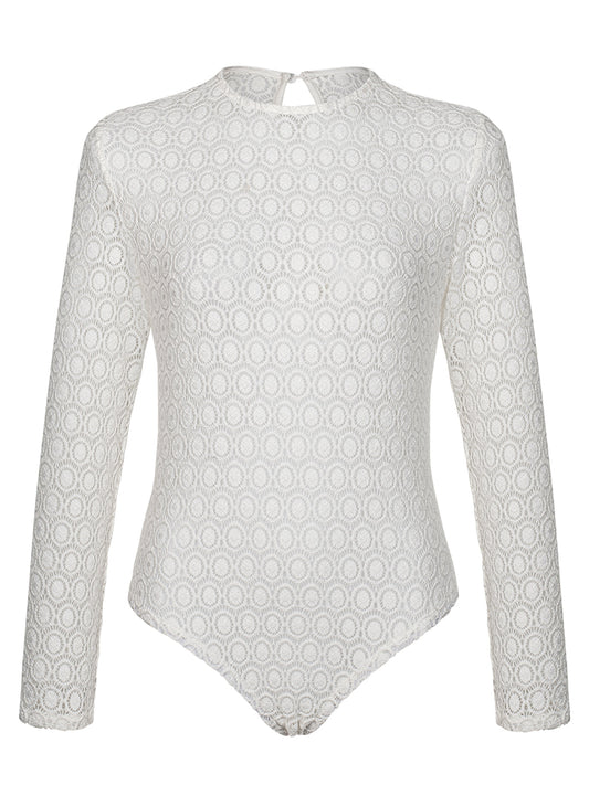 Body - Sibyl – Femininer Spitzenbody in Weiß