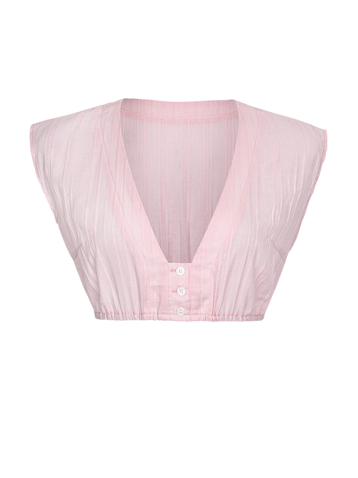 Dirndlbluse Milana in Rosa mit V-Ausschnitt