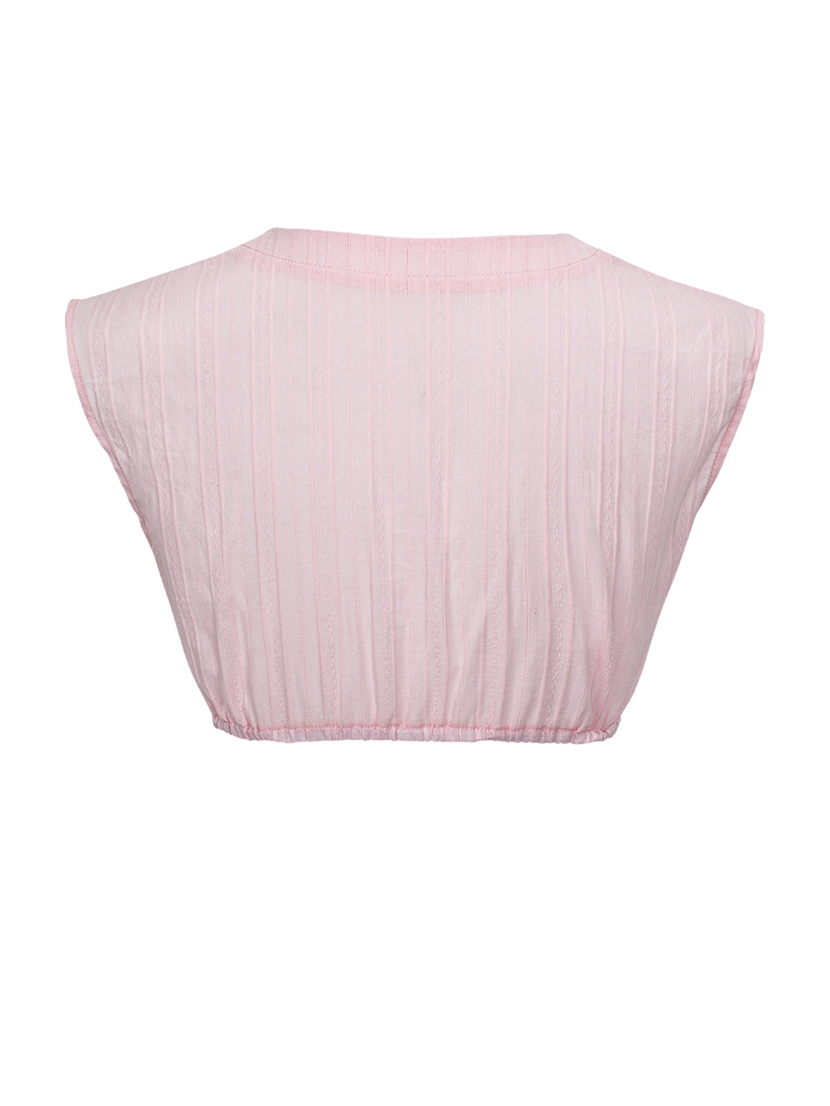 Dirndlbluse Milana in Rosa mit V-Ausschnitt