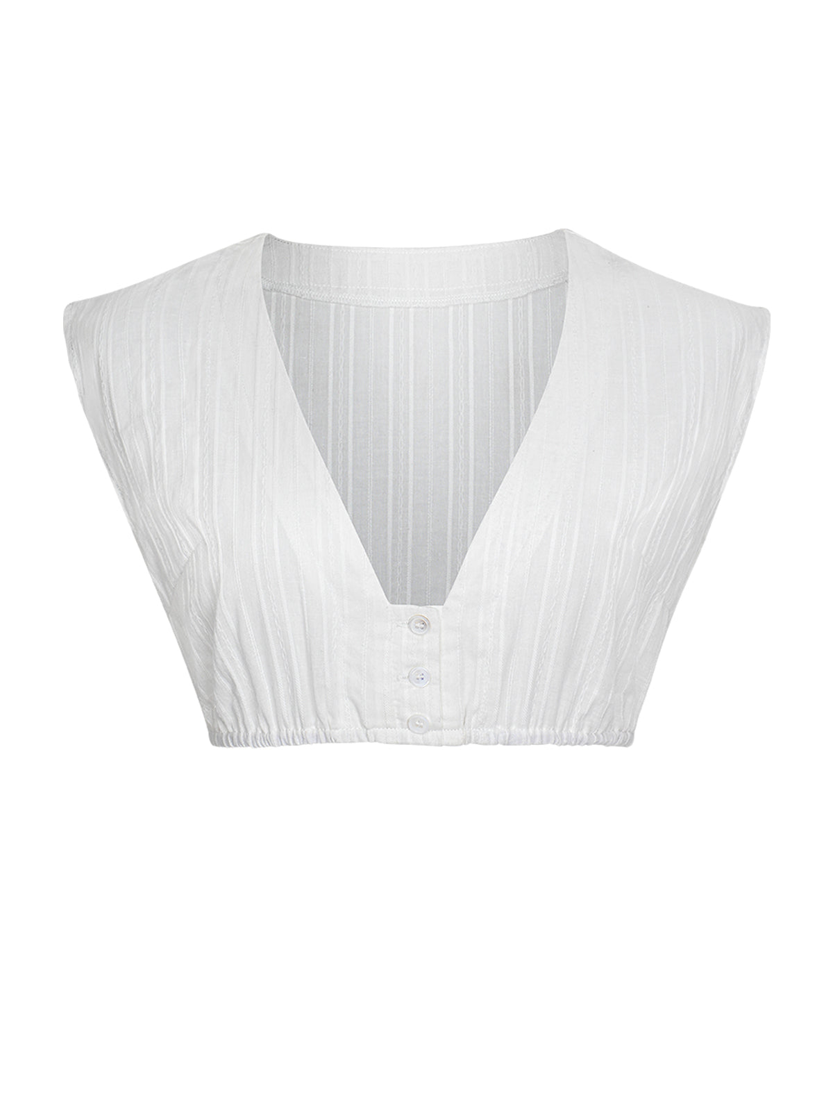 Bluse zum Dirndl Milana | Weiß | V-Ausschnitt