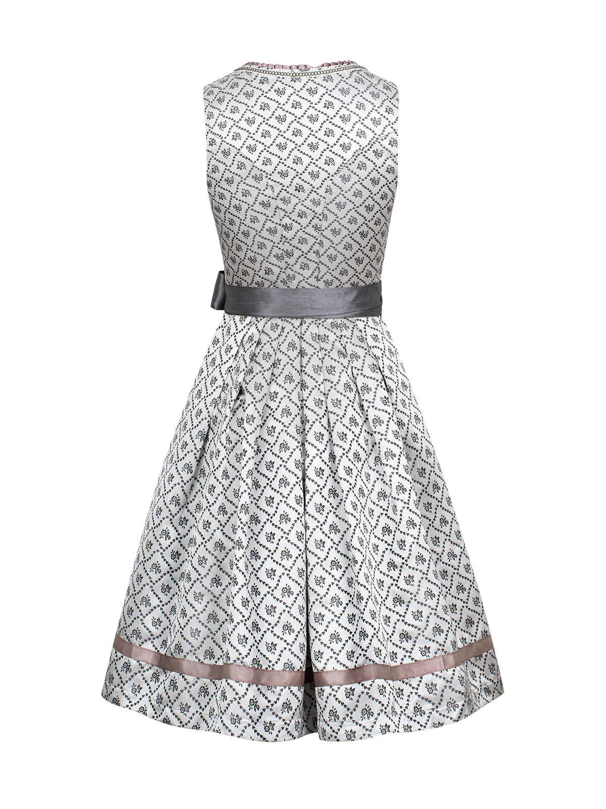 Damen Dirndl Daniela in Grau – Herz-Ausschnitt