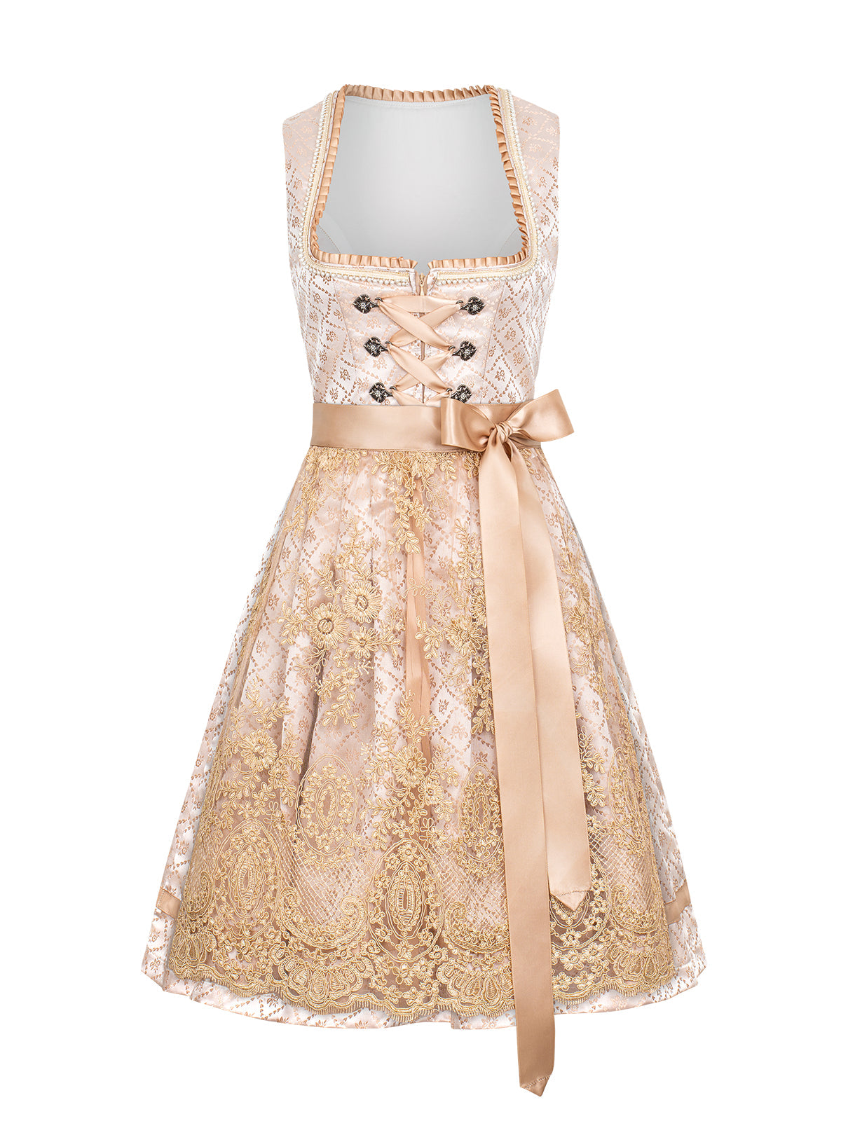 Elana | Traditionelles Dirndl | Gelb | Herz-Ausschnitt