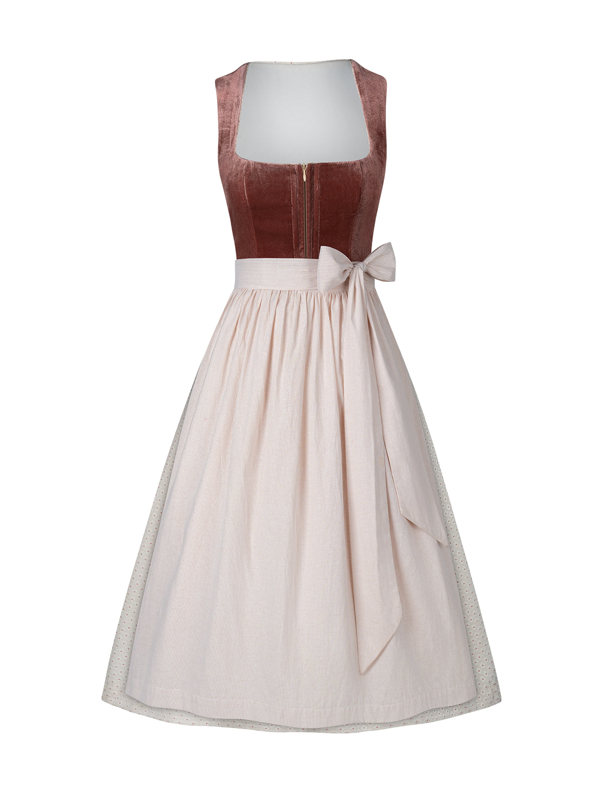 Florence | Traditionelles Dirndl | Rosa | Gerader Ausschnitt
