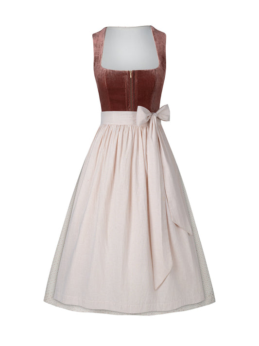 Florence | Traditionelles Dirndl | Rosa | Gerader Ausschnitt