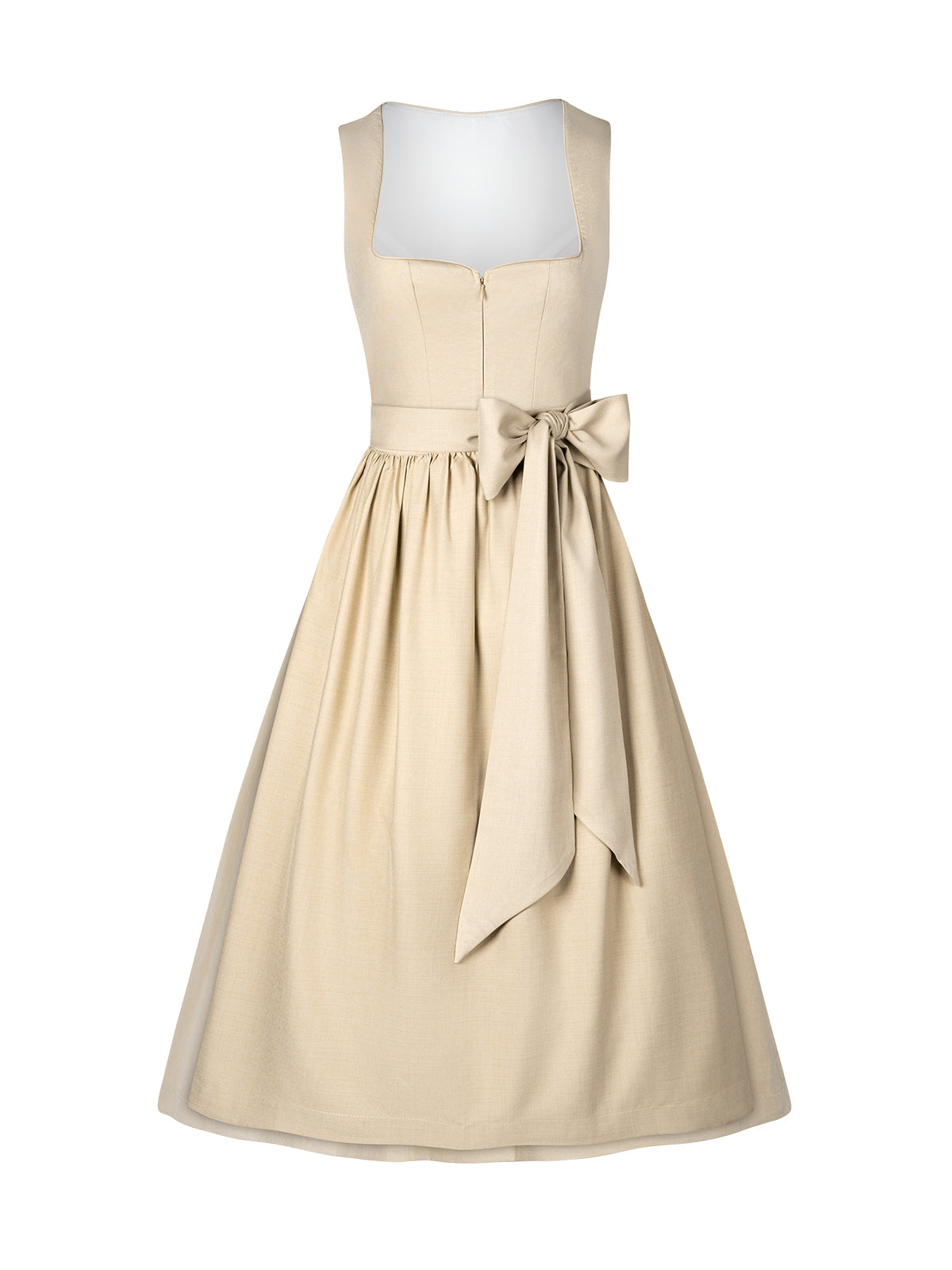 Damen Dirndl Andrina in Beige – Herz-Ausschnitt