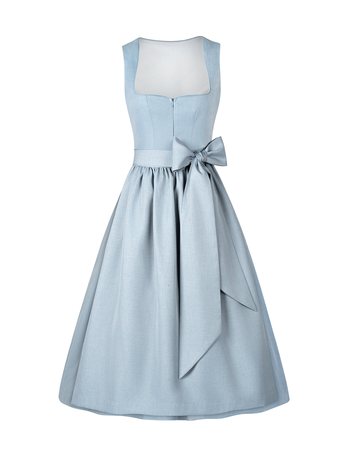 Lena | Traditionelles Dirndl | Blau | Herz-Ausschnitt